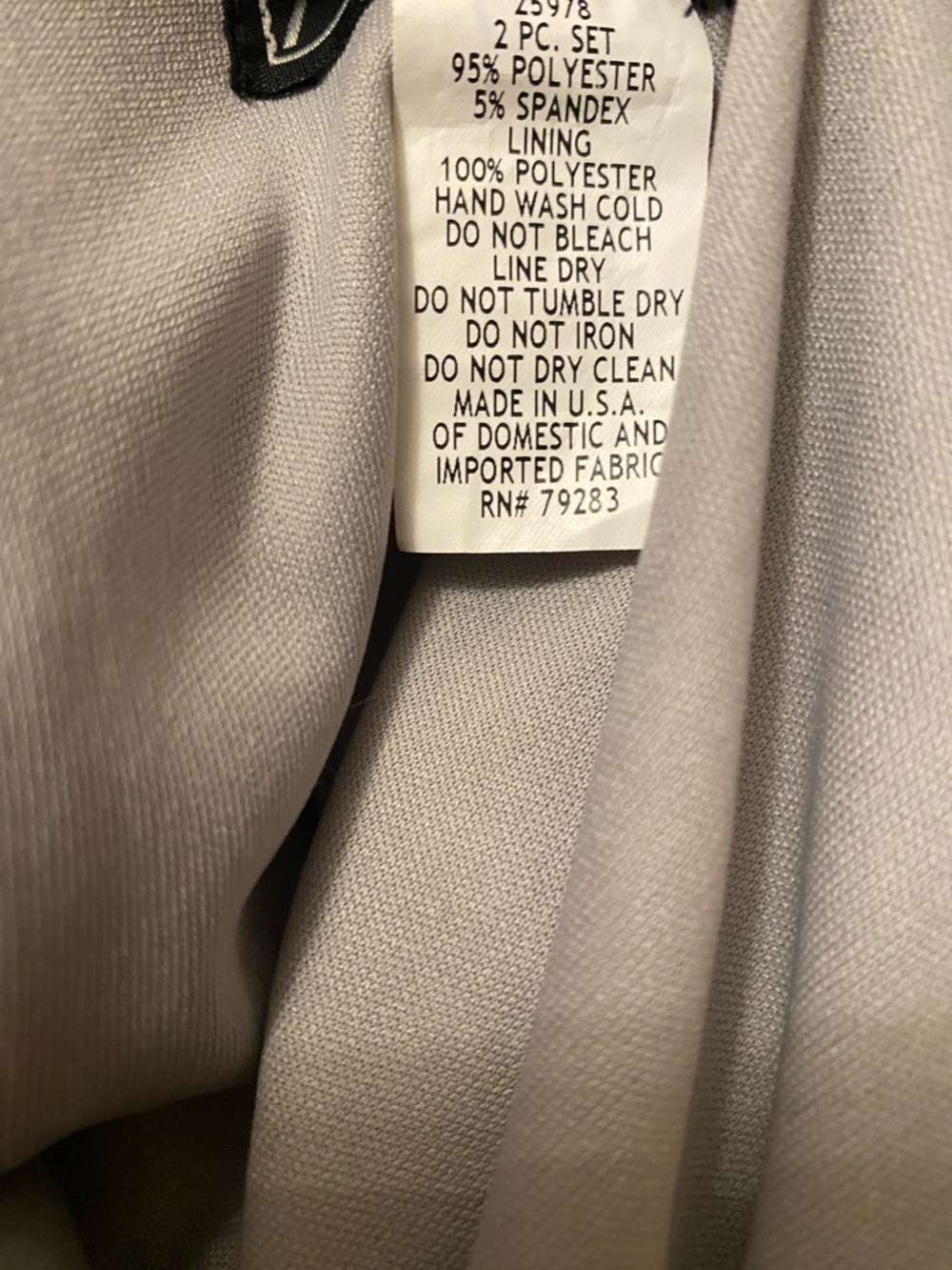 Alex Evenings Silver-Accented Gray Two-Piece Evening Set Size 18 - Picture 12 of 13